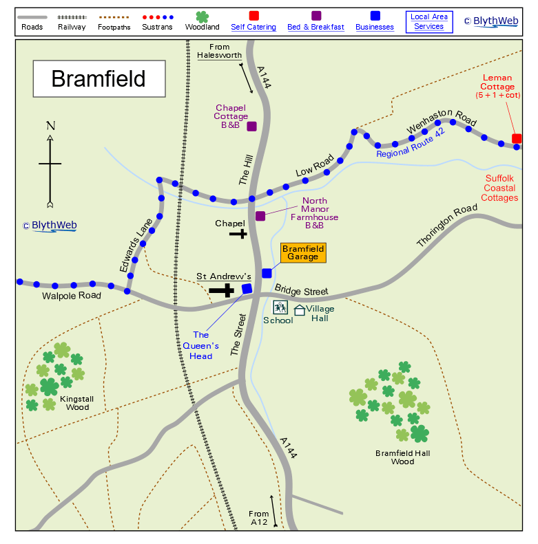 Bramfield village map